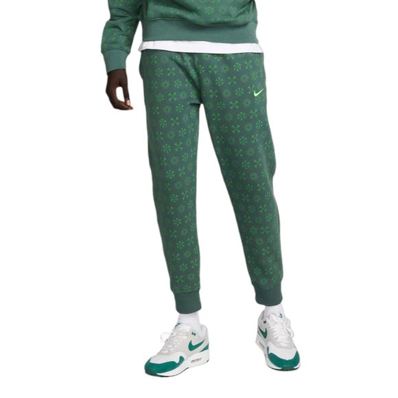 Nike Mens Club Fleece Joggers Sweatpants Size XXL 2XL Dark Green Monogram NWT